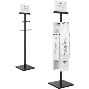 Wet Umbrella Bag Stand with Free 400 Bags Disposable,Dual Size Umbrella Bags Disposable with Metal Holders for signs,Commercial Wet Bag Wrapper Holder Indoor Entryway