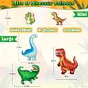 Dinosaur Birthday Party Decorations Supplies Happy Birthday Banner Crepe Paper Green Orange Blue Gold Dino Foil Balloons Garland Arch Kit for Jungle Safari Dinosaur Themed Baby Shower Party Boys Kids