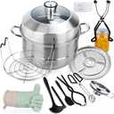 Canning Pot-Canning supplies starter kit, Stainless Steel Canning Tool Kit, Water bath canner with rack for canning