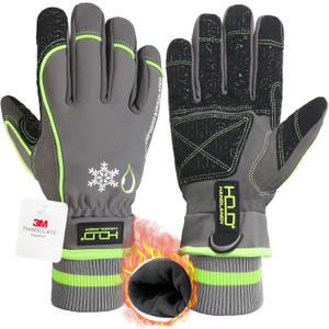 Cold Weather Work Gloves Winter Thermal Fleece Work Gloves Insulated Winter Best Gift (Small, Green)