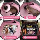 Siedihit Dog Cat Pet Playpen Tent Crate Cage with Washable Pad, Medium Pink