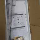 WOPITUES Floating Shelves for Wall with Cube Shelf, Wall Shelves with Metal Rail for Decor, Bathroom Organizers and Storage, Over Toilet Shelves for Bathroom, Toilet Paper-White (15.7 inch)