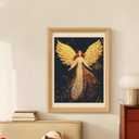 5D Diamond Art Painting Kits Full Drill Round Beads Art Gems Stone Cross Stitch DIY by Number Kits Wall Decoration 12x16 inch Angel Wing