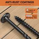 #14 Heavy-Duty Wood Screws Assortment Kit, 60Pcs Star Drive Decking Wood Screws, Rust Resistant Timber Screws for Log/Landscaping Wood (4-1/2",6")