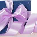50 Yards 1 1/2 Inch Lilac Satin Ribbon, Single Face Polyester Solid Color Craft Fabric Ribbon for Handmade Roses, Gift Wrapping, Bouquets, Wedding, Christmas, and Party Decoration