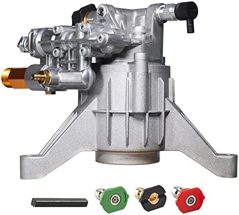 TOOLCY 7/8" Shaft Vertical Pressure Washer Pump - Max 3100 PSI @ 2.5 GPM OEM & Power Washer Pump for Gas Washer - Pre-Filling Gear Oil - More Replacement for Simpson, Ryobi, Honda etc