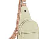 Sling Bags Small Leather Crossbody Bags for Women Travel Fashion Crossbody Sling Handbags Shoulder Purse (Mik White)