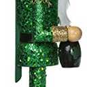 Kurt Adler 15-Inch Wooden Irish Nutcracker on Shamrock Base