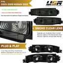 USR DEPO 03-09 350Z Reverse Lights - Smoke Rear Bumper Turn Signal + Backup Lamps Pair (Left + Right) Compatible with 2003-2009 Nissan 350Z Z33 (Smoked Lens)