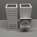 harriet Porch Lights Outdoor Modern - IP64 Waterproof Aluminum and Tempered Glass Cover, 13" Rectangular Up/Down Wall Sconce for Porch, Garage & Patio, Exterior Lighting, White, 2 Pack