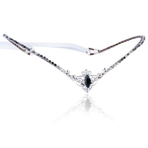 MOSTORY Handmade Black Rhinestone Tiara Elf Headpiece Fairy Crystal Crown Quartz Elven Circlet for Women s Princess Renaissance Halloween Wedding Prom Carnival Party Black