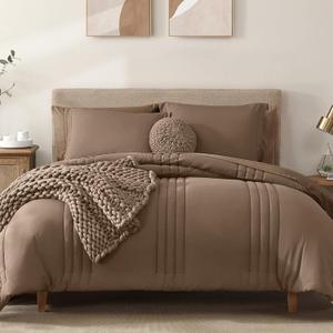 Monbix California King Size Comforter Set - 7 Pieces Bed in a Bag California King, Bedding Sets with Comforter, All Seasons Comforter Bed Set with Sheets, Pillowcases & Shams