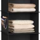 Simple Houseware 5 Shelf Hanging Closet Organizer, Black