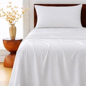 GOKOTTA 3 Pcs Twin XL Sheets Set, 10"-15" Deep Pocket, Non-Slip Elastic Corner Straps, Double Brushed Microfiber - Ultra Soft, Hotel Luxury, Breathable, Wrinkle Free, Hypoallergenic - White (01- Cream White)