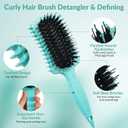 Curl Defining Brush, Curly Hair Brush Products for Effortlessly Detangling Shaping and Styling Women's Men's Curls on All Wet or Dry Hair Types, Reduces Frizz (Green 1PC)