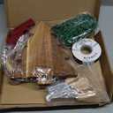 Reallnaive 11 Pcs Christmas Tree Board Gift Set Include Xmas Wood Cutting Board, Cheese Knives, Napkin, Coasters, Suitable for Holiday Party, Christmas Kitchen Accessories Gift for Family or Friends