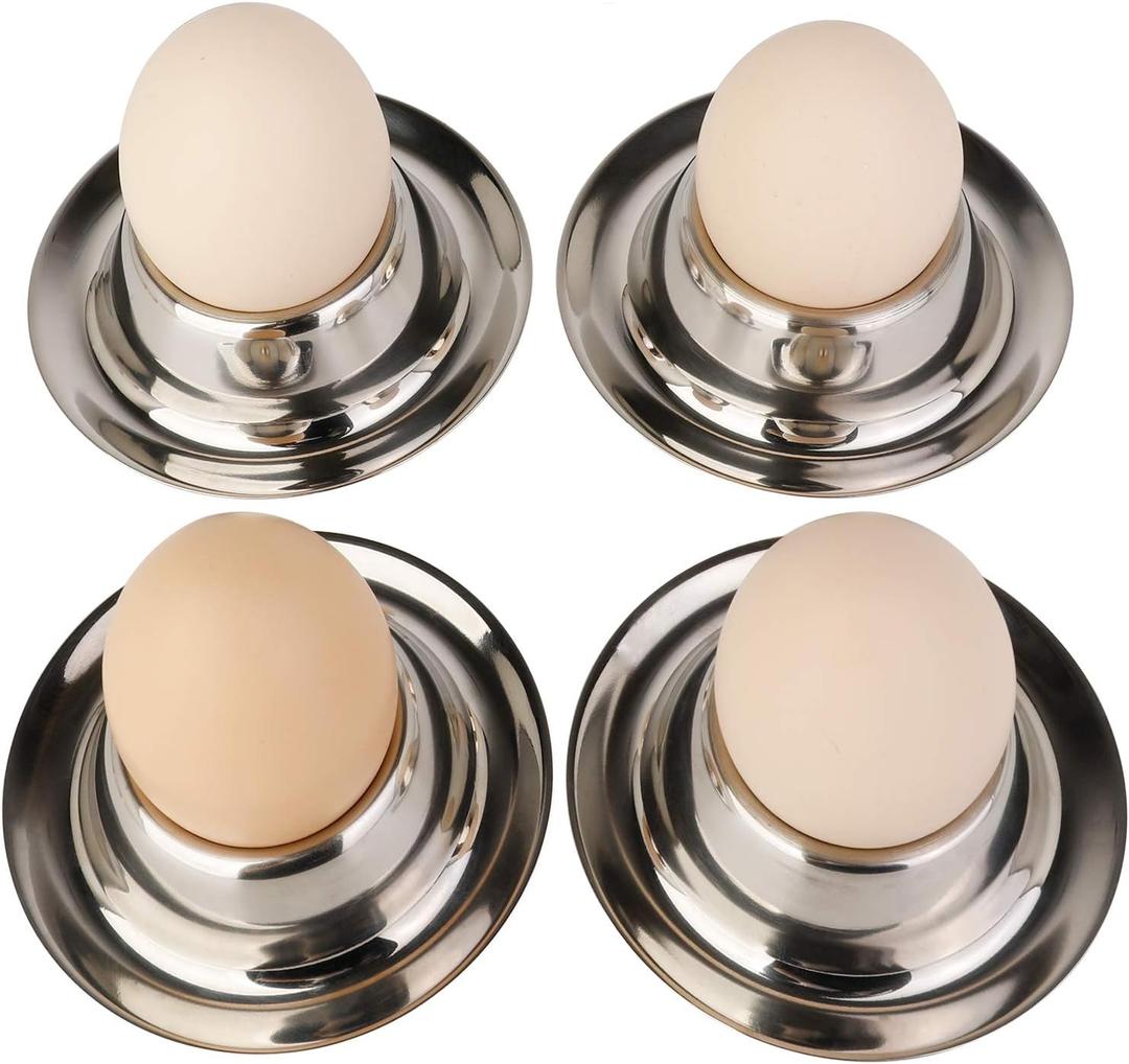 Stainless Steel Egg Cup Holder Set for Soft Boiled Egg Holder Tableware Kitchen Tools