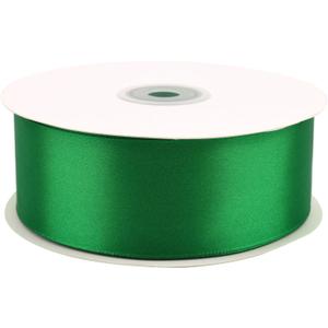 1.5 Inch Green Polyester Ribbon - 50 Yards Bulk Spool for Gift Wrapping, Wedding Decor, Bows, Crafts - Soft & Fray Resistant