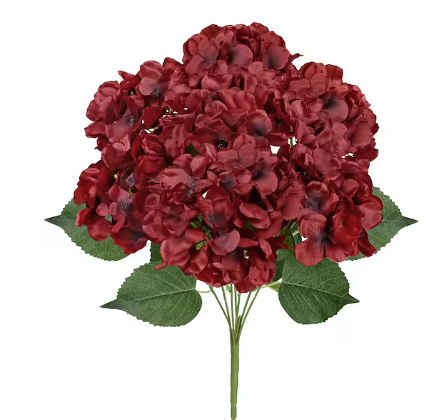 8pcs Blue Hydrangea Artificial Flowers 27.60" Large Realistic Single Long Stem Faux Silk Hydrangeas Bouquets Flower Arrangements Home Office Decor Wedding Centerpieces DIY