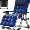 ABORON Zero Gravity Chair,Premium Outdoor Lawn Folding Lounge Chairs,Sturdy Adjustable Reclining Patio Chairs with Removable Cushion,Headrest & Tray, 28D x 26W x 45H in