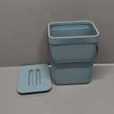 LALASTAR Small Trash Can with Lid, Compost Bin Indoor Kitchen Sealed Under Sink for Kitchen, Food Waste Bin for Countertop, Mountable Garbage Can for Bathroom, RV, 5L/1.3 Gal, Blue