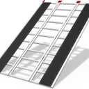 85" x 54" Aluminum Foldable Ramp, Snowmobile Loading Ramp with Wide Glides, Loading Ramps, 1500 LBS Capacity Loading Ramps with Straps for ATV/Motorcycle/Trailer