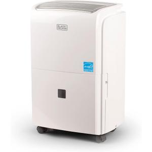 BLACK+DECKER 3000 Sq. Ft. Dehumidifier for Large Spaces and Basements, Energy Star Certified, BDT30WTB (White)