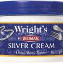 Wright's Silver Cleaner and Polish Cream, 8 Ounce, Gently Clean and Remove Tarnish for Jewelry, Pewter, and Sliver Without Scratching, Ammonia Free