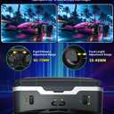 VR Headset with Built-in Headphones, 120 FOV Aspheric Lenses for 4.7-7" Smartphones, 3D VR Glasses Adjustable Focus/IPD, Compatible iPhone Android