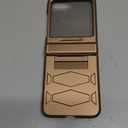 Vizvera for Motorola Razr 2026/2025 Case with Hinge Cover,Built-in Privacy Screen Protector Shockproof All-Inclusive Smartphone Cover Wireless Charging for Motorola Razr 2026MOCA (Desert Gold)