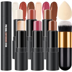 3 Colors Cream Contour Stick Makeup Kit, ,Long Lasting,Waterproof,Matte & Dewy Finish for Woman 