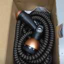 Garden Hose 100ft, 2026 Ultra Lightweight Water Hoses w/10 Function Spray Nozzle and 3/4" Brass Fittings- Durable, & Flexible Water Pipe for Yard, Lawn, Outdoor & Gardening (Black/Rose Gold)