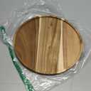 PINXIURY 11.8 Inch Round Wooden Decorative Serving Tray for Coffee Table and Home Decor, Round Wood Tray for Table Centerpiece, Small Candle Tray, Acacia, Appetizer Charcuterie Board
