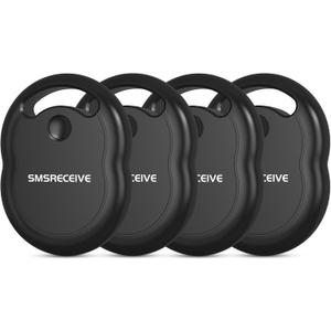 Air Tracker Tags-4 Pack [Apple MFi Certified], Smart Bluetooth Tracker Tag 110 dB Item Finder with Apple Find My (iOS Only) Key Finder and Item Locator Smart Tag for Keys, Luggage, Wallet