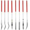 DGZZI 10PCS Mini Diamond File Set Flat Needle Square Round Shape Rifler Files Flat Needle Square Round Shape Rifler Files for Metal Ceramic Stone Jewelry Rough Carving Glass Filing Wood Carving Craft