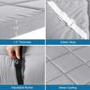 Cot Mattress Topper (Improved Thickness), Foam Quilted Pads for Camping, Soft Comfortable Sleeping Cot Mattress Pad Only, Camping Pad 75"x30" for Camp Cot/Rv Bunk/Narrow Twin Beds, Navy