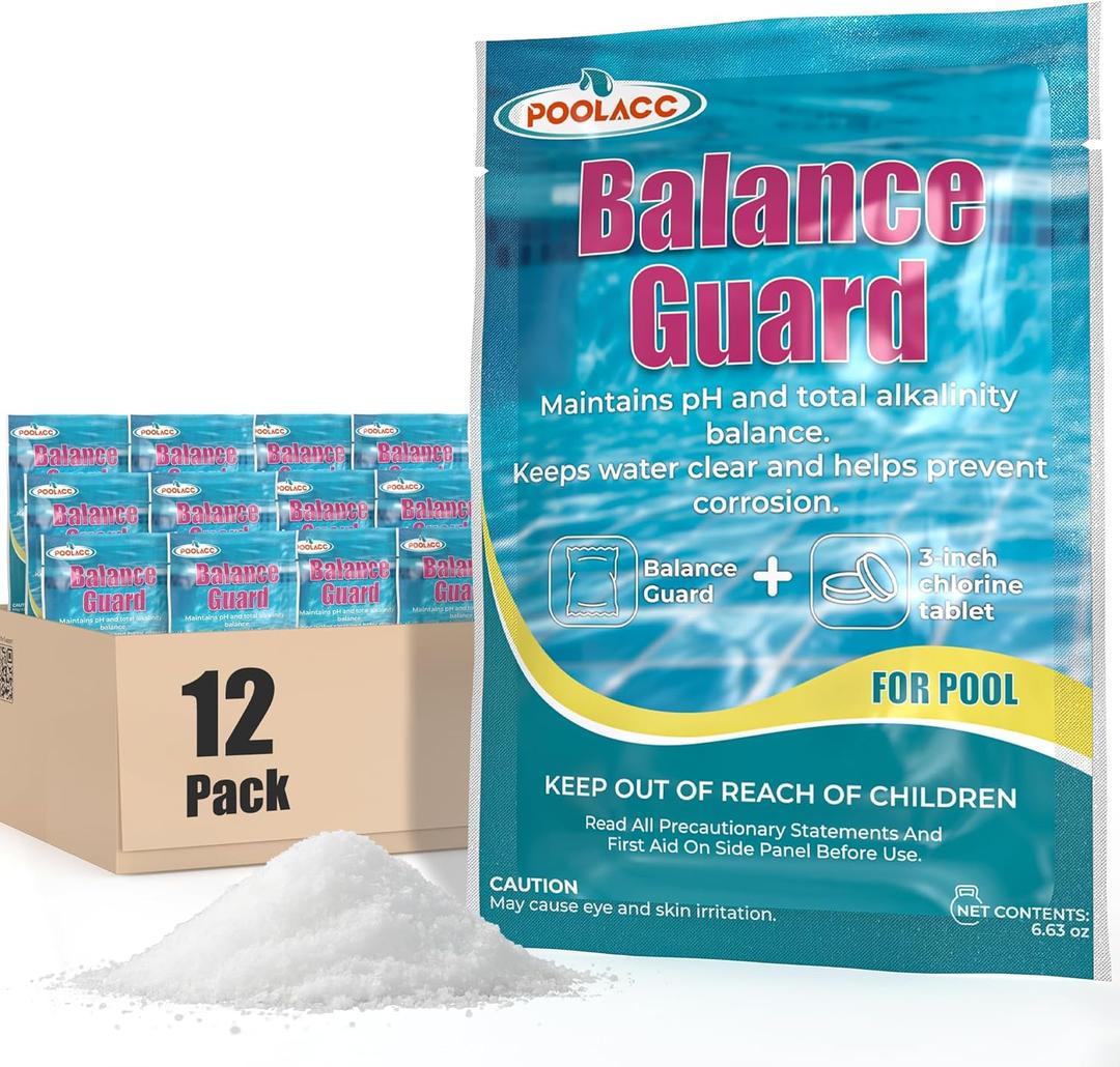5lbs Balance Guard & Alkalinity & pH Maintenance for Swimming, 6.63oz * 12