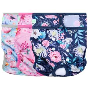 Wegreeco Washable Reusable Premium Dog Diapers,Pack of 3, Dog Puppy & Doggy Diapers Female,Dog Period Panties Diapers Female in Heat, Medium