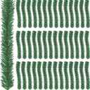 100 Pack Christmas Garland Ties Artificial Pine Needles Faux Pine Greenery Stems 12 Inch Twist Wired Tree Branches for Christmas Craft Gift Wrapping Holiday Decor