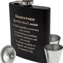 Godfather Gifts from Godchild, Godfather Gift, Will You be my Godparents Proposal, God Parents Presents Proposal, God Father's Present, Baptism, Hip Flask Engraved (Definition)