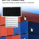 Shipping Container Solar Vent Kit,15W Solar Panel, Double Fans Design, Adjustable Angle, Suitable for Shipping Container Ventilation and Exhaust (1-Pack)
