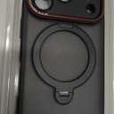 for iPhone 17 Pro Case: 360 Spin Magnetic Stand, Camera Protection (Compatible with MagSafe) [18FT Military Protection] Shockproof Matte Translucent Phone Cover for iPhone 17 Pro 6.3", Black