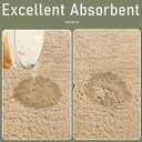 LOCHAS Bathroom Rugs, 24" x 48" Long Bath Rug, Non Slip Washable Bathroom Runner Rug Soft Thick Absorbent Bath Mat for Shower, Shaggy Plush Luxury Large Bath Rug, Beige