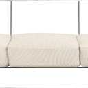 Flamingo P Large Couch Cushion Covers 3 Piece Set Sofa Seat Slipcovers for Deep Oversized Cushions with Elastic Bottom Furniture Protector for Pets & Kids, 3 Seat XL Cushion Cover, Ivory