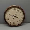 Bernhard Products Vintage Brown Wall Clock Silent Non Ticking 16 Inch Extra Large Quality Quartz Battery Operated Round Decorative Easy to Read for Home Kitchen Living/Dining Room Bedroom Office