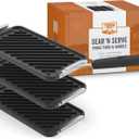 Yukon Glory SEAR 'N SERVE Cast Iron Grill Pan Set - Includes 3 Cast Iron Grilling Baskets & Clip-On Handle - Ideal for Stove Tops or Outdoor Grills