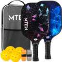 Pickleball Paddles Set of 2 or 4, or Single Paddle USAPA Approved Fiberglass Surface Pickleball Rackets Set for Men & Women