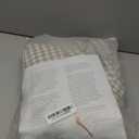 SUSYBAO Tan Gingham Duvet Cover Queen 100% Washed Cotton Beige Plaid Duvet Cover Set 3 Pieces Set 1 Soft Checkered Grid Duvet Cover with Zipper Ties 2 Pillowcases Luxury Farmhouse Gingham Bedding Set