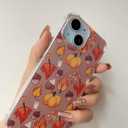 Fall Leaves Pumpkin Acorns Case Compatible with iPhone 14 Plus, Aesthetic Autumn Halloween Case for iPhone 14 Plus for Teens Men and Women, Cool TPU Bumper Phone Case Cover