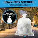 55-60 Gallon Clear Trash Bags | 50 Count | Large Clear Plastic Bags for Recycling, Garbage, and Commercial Use Fits 55 Gallon and 60 Gallon Trash Cans